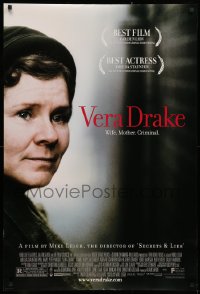 2r937 VERA DRAKE DS 1sh 2004 Academy Award nominee Imelda Staunton, directed by Mike Leigh!