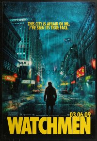 2r954 WATCHMEN teaser DS 1sh 2009 Zack Snyder, Jackie Earle Haley, this city is afraid of me!