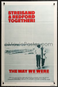 2r955 WAY WE WERE int'l 1sh 1973 Barbra Streisand & Robert Redford walk on the beach!