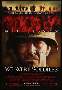 2r956 WE WERE SOLDIERS advance DS 1sh 2002 close-up of Vietnam soldier Mel Gibson!