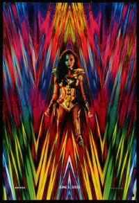 2r984 WONDER WOMAN 1984 teaser DS 1sh 2020 great 80s inspired image of Gal Gadot as Amazon princess!