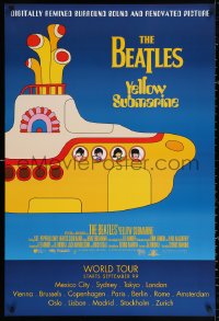 2r995 YELLOW SUBMARINE advance DS 1sh R1999 psychedelic art of Beatles John, Paul, Ringo & George!