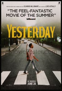 2r996 YESTERDAY teaser DS 1sh 2019 Danny Boyle, only Himesh Patel remembers the Beatles!