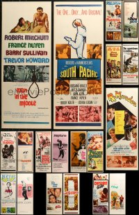 2s361 LOT OF 19 UNFOLDED INSERTS 1950s-1970s great images from a variety of different movies!