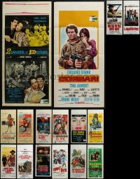 2s267 LOT OF 16 FORMERLY FOLDED ITALIAN LOCANDINAS 1960s-1970s a variety of movie images!