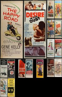 2s357 LOT OF 21 MOSTLY UNFOLDED INSERTS 1950s-1980s great images from a variety of movies!