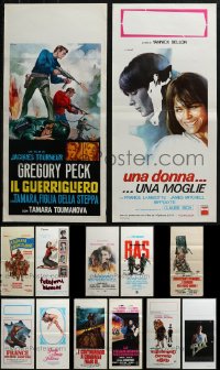 2s266 LOT OF 17 FORMERLY FOLDED ITALIAN LOCANDINAS 1960s-1980s a variety of movie images!