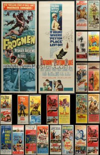 2s354 LOT OF 23 MOSTLY UNFOLDED INSERTS 1950s-1960s great images from a variety of movies!