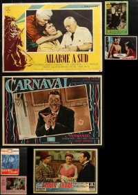 2s261 LOT OF 9 UNFOLDED 14X19 ITALIAN PHOTOBUSTAS 1950s great scenes from a variety of movies!