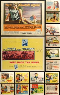 2s395 LOT OF 18 MOSTLY UNFOLDED HALF-SHEETS 1950s-1960s great images from a variety of movies!