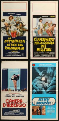 2s275 LOT OF 5 FORMERLY FOLDED SEXPLOITATION ITALIAN LOCANDINAS 1970s-1980s sexy movie images!