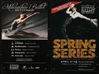 2s309 LOT OF 2 UNFOLDED MILWAUKEE BALLET SIGNED 11X17 STAGE POSTERS 2010s by the performers!