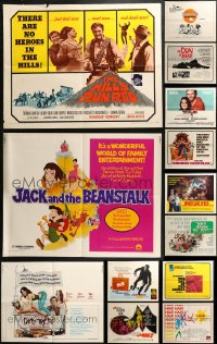 2s398 LOT OF 17 FORMERLY FOLDED HALF-SHEETS 1960s-1980s great images from a variety of movies!