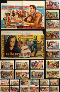 2s277 LOT OF 30 FORMERLY FOLDED BELGIAN POSTERS 1950s-1960s great images from a variety of movies!