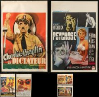 2s310 LOT OF 8 UNFOLDED BELGIAN REPRODUCTION POSTERS 1990s great images from classic movies!