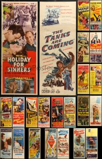 2s355 LOT OF 23 FORMERLY FOLDED INSERTS 1950s great images from a variety of movies!
