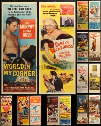 2s370 LOT OF 15 FORMERLY FOLDED INSERTS 1950s great images from a variety of movies!