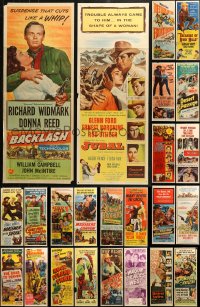 2s352 LOT OF 24 FORMERLY FOLDED WESTERN INSERTS 1940s-1950s a variety of cowboy movie images!