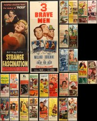 2s346 LOT OF 28 FORMERLY FOLDED INSERTS 1950s great images from a variety of different movies!