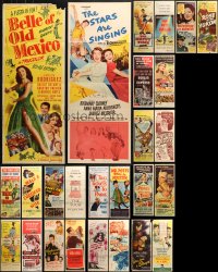 2s350 LOT OF 26 FORMERLY FOLDED INSERTS 1950s great images from a variety of different movies!