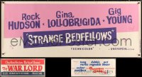 2s099 LOT OF 4 24X60 BANNERS 1960s Strange Bedfellows, War Lord, Ship of Fools, Goodbye Charlie!