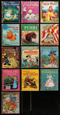 2s009 LOT OF 13 WALT DISNEY HARDCOVER MOSTLY LITTLE GOLDEN BOOKS 1940s-1960s Alice in Wonderland!