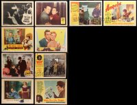 2s096 LOT OF 10 NOIR LOBBY CARDS 1950s great scenes from a variety of different movies!