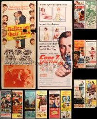 2s367 LOT OF 16 FORMERLY FOLDED INSERTS 1940s-1960s great images from a variety of movies!