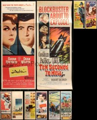 2s373 LOT OF 12 FORMERLY FOLDED INSERTS 1950s-1960s great images from a variety of movies!