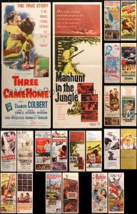 2s360 LOT OF 20 FORMERLY FOLDED INSERTS 1940s-1960s great images from a variety of movies!