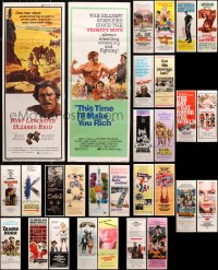 2s342 LOT OF 31 FORMERLY FOLDED INSERTS 1970s great images from a variety of movies!