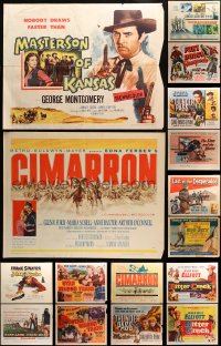 2s390 LOT OF 20 FORMERLY FOLDED WESTERN HALF-SHEETS 1950s-1960s great images from cowboy movies!