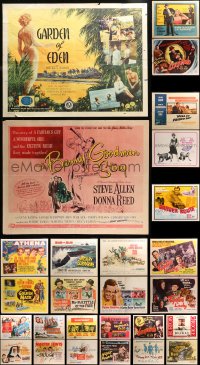 2s379 LOT OF 33 FORMERLY FOLDED HALF-SHEETS 1950s-1960s great images from a variety of movies!