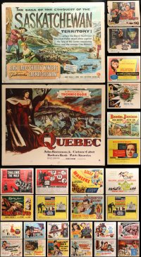 2s381 LOT OF 31 FORMERLY FOLDED HALF-SHEETS 1950s-1970s great images from a variety of movies!