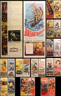 2s356 LOT OF 22 FORMERLY FOLDED INSERTS 1950s great images from a variety of movies!