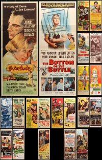 2s358 LOT OF 21 FORMERLY FOLDED INSERTS 1940s-1960s great images from a variety of movies!