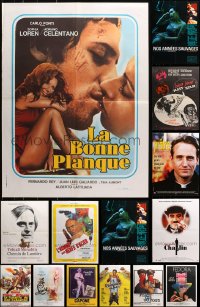 2s248 LOT OF 14 FORMERLY FOLDED 23X31 FRENCH POSTERS 1960s-1990s a variety of movie images!