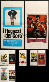 2s271 LOT OF 11 FORMERLY FOLDED ITALIAN LOCANDINAS 1970s-1980s a variety of movie images!