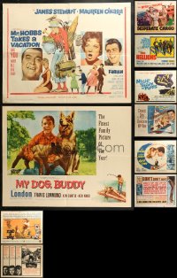 2s414 LOT OF 12 FORMERLY FOLDED HALF-SHEETS 1960s great images from a variety of movies!