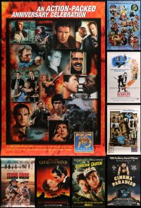 2s341 LOT OF 8 UNFOLDED SINGLE-SIDED VIDEO POSTERS 1980s-2010s a variety of movie images!