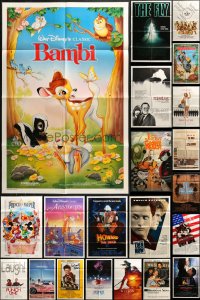 2s047 LOT OF 57 FOLDED ONE-SHEETS 1950s-1990s great images including many Disney movies!