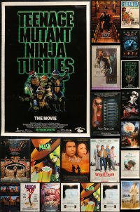 2s337 LOT OF 20 MOSTLY UNFOLDED VIDEO POSTERS 1990s a variety of movie images!