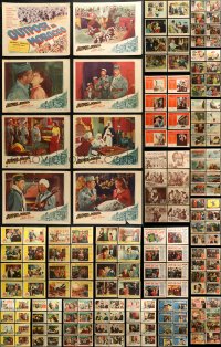 2s075 LOT OF 312 LOBBY CARDS 1940s-1960s complete sets from a variety of different movies!