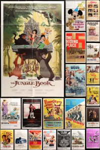 2s053 LOT OF 48 FOLDED ONE-SHEETS 1950s-1990s great images from a variety of different movies!