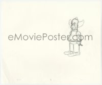 2t008 SIMPSONS animation art 2000s cartoon pencil drawing of Krusty the Clown with cigar!