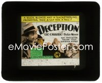 2t258 DECEPTION glass slide 1932 Leo Carillo is a promoter who works with slick blonde Thelma Todd!