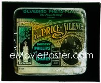 2t351 PRICE OF SILENCE glass slide 1916 Lon Chaney Sr. blackmails a woman to marry her daughter!