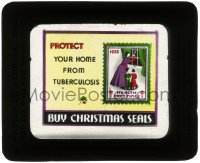 2t352 PROTECT YOUR HOME FROM TUBERCULOSIS glass slide 1938 buy Christmas seals to do your part!