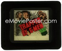2t411 TRAPPED BY G-MEN glass slide 1937 government agent Jack Holt, smoking bad girl Wynne Gibson!