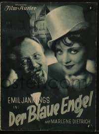 2t058 BLUE ANGEL German program 1930 Josef von Sternberg classic, Emil Jannings, Marlene Dietrich